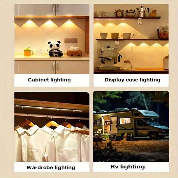 LED Light with Motion Sensor 40cm LED Light 2000mAh USB Rechargeable Night Light 3 Colour LED Light