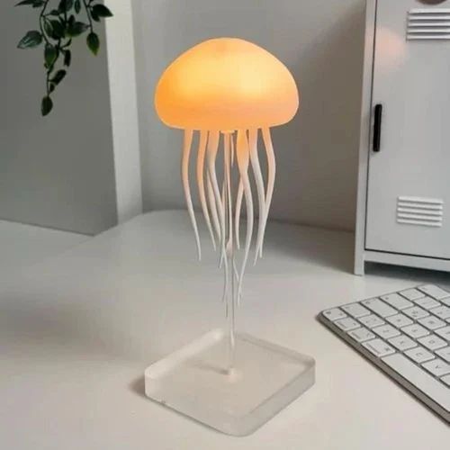 Calldrishe Jellyfish Light with Realistic Floating Effect Colorful LED Jellyfish Tank Light Table Lamp