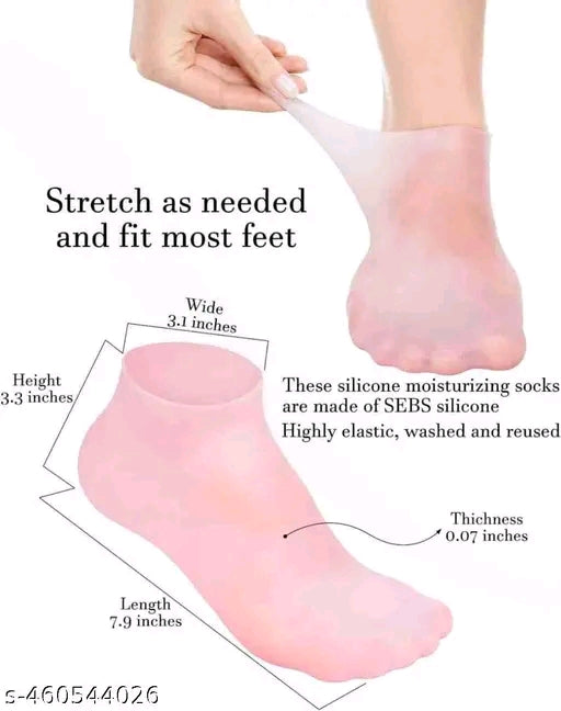 Crack Heal Repair Socks for Women and Mens Silicon Gel Socks Natural
