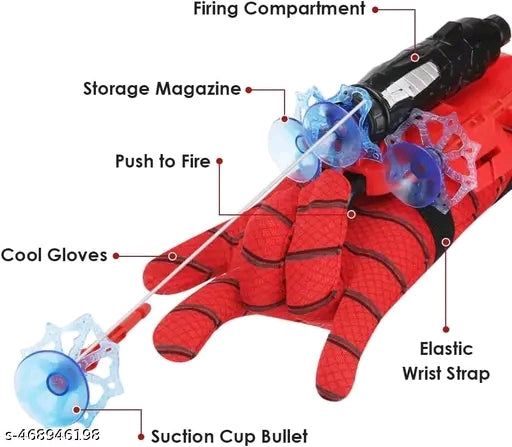 Spider Web Shooters Toy Hero Launcher Wrist Toy Set Spider Man Web Shooters With Gadget Birthday Gift for Kids