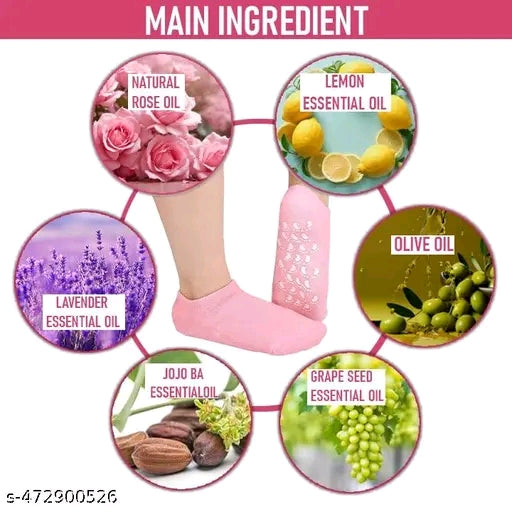 Crack Heal Repair Socks for Women and Mens Silicon Gel Socks Natural